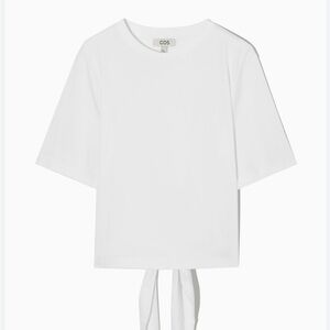 COS white tie back tee